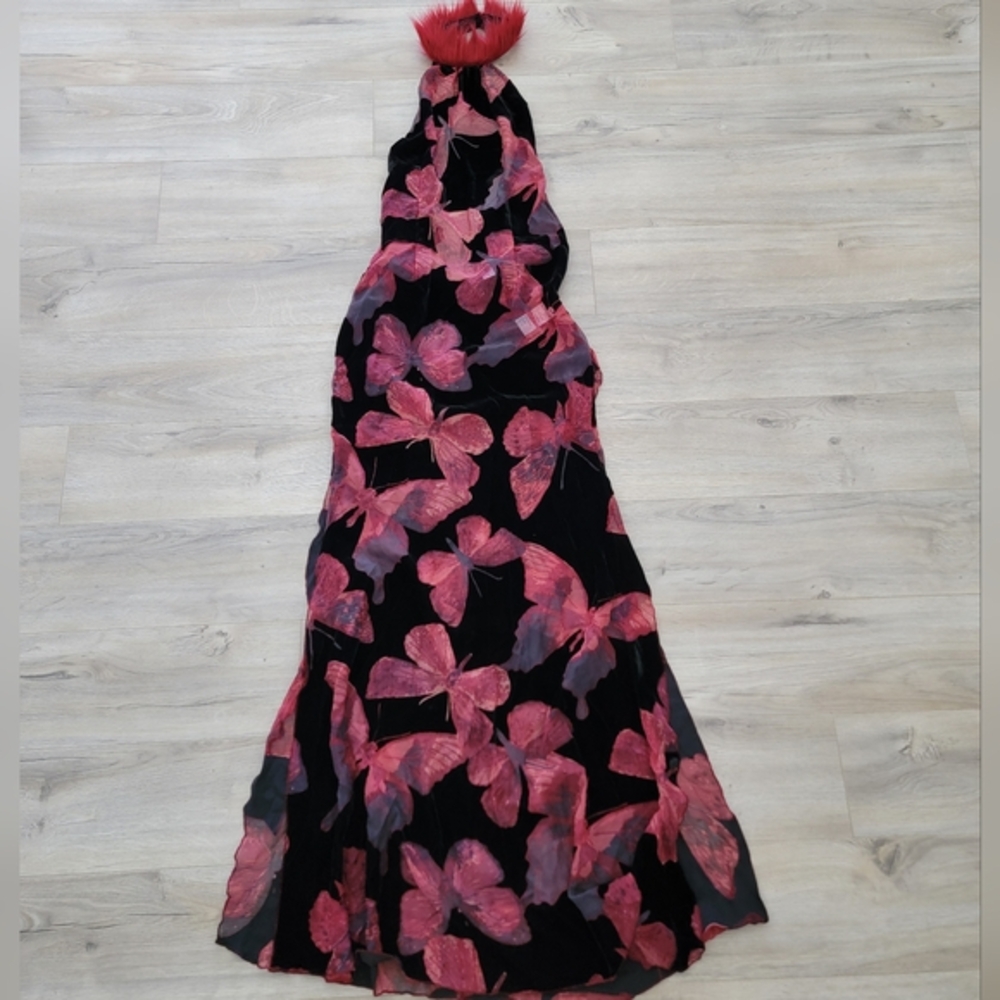 Kim Shui - Butterfly Velvet Gown Multi sz Medium - Picture 9 of 14